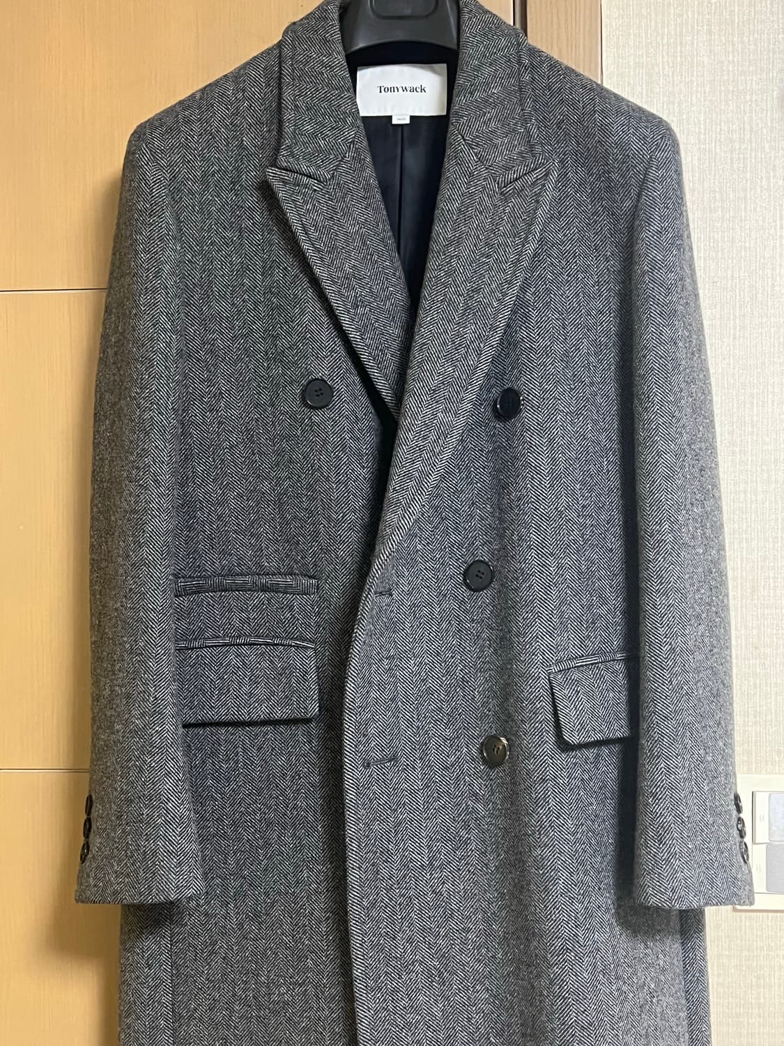 토니웩 헤링본 더블 코트 M 상품이미지1