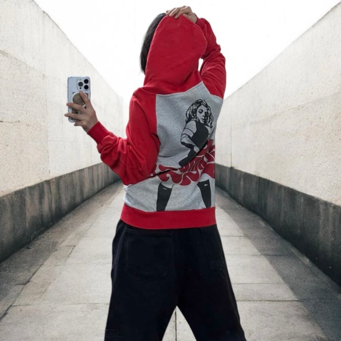 히스테릭 글래머 래글런 빅로고 후드집업 상품이미지1