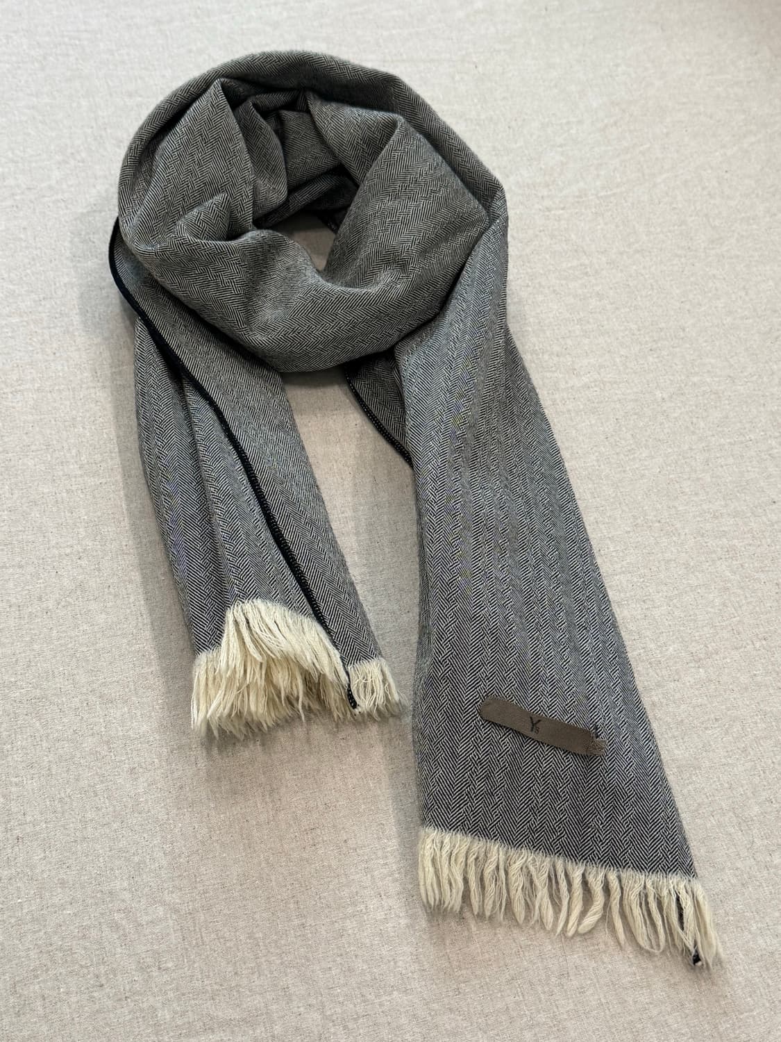 요지야마모토 90s 코튼실크 머플러 상품이미지2