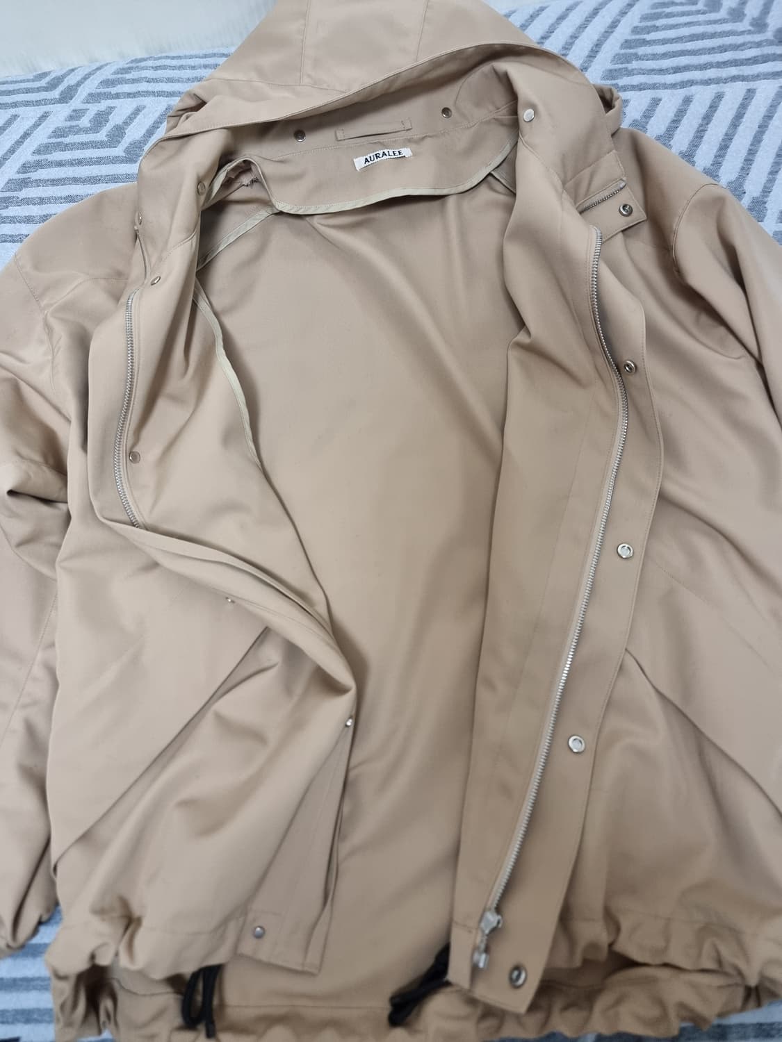 auralee 오라리 캔버스 후드 23ss 베이지 3size 상품이미지3