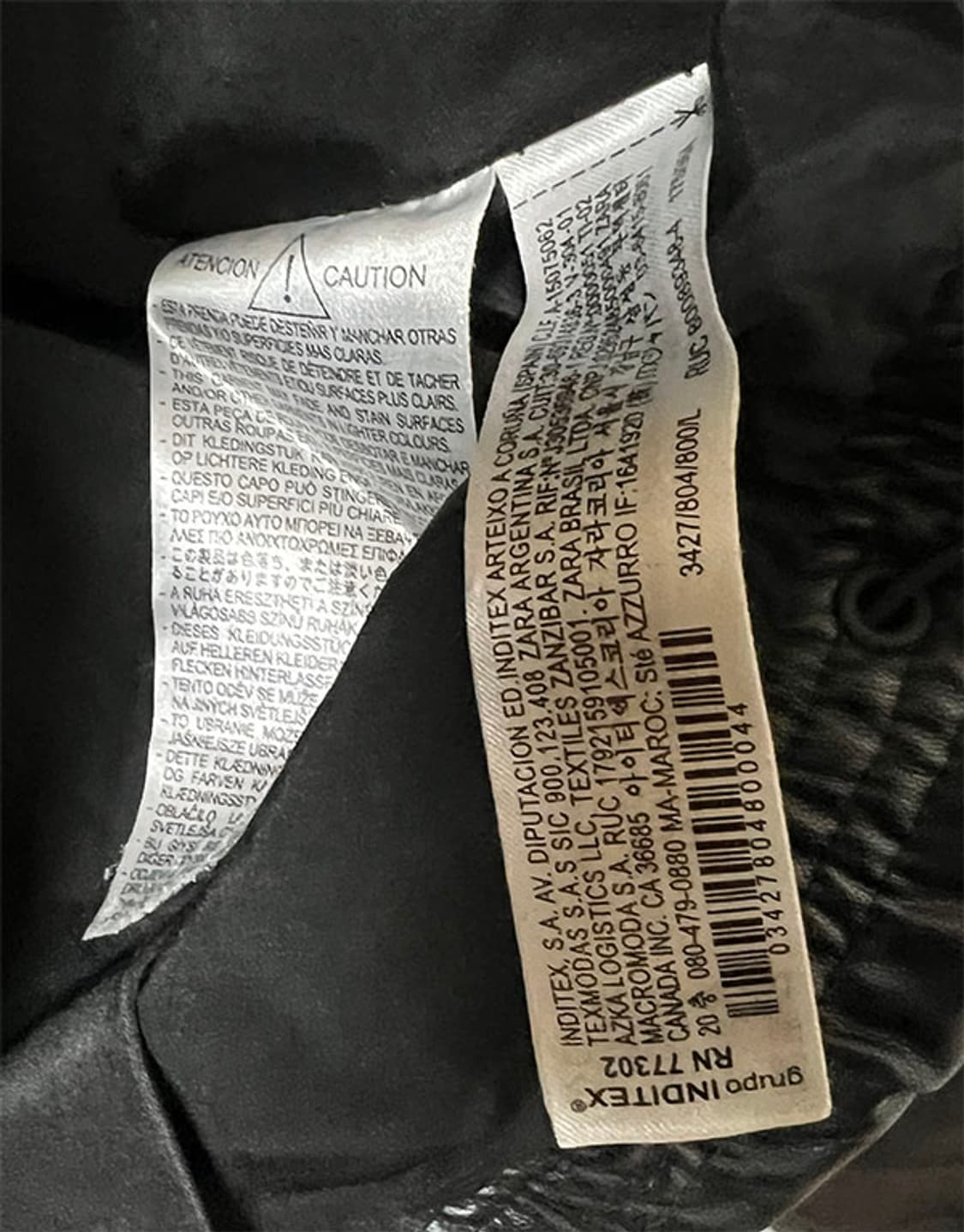 ZARA 자라 페이크레더 여자 패딩 웰론 크롭 L 100 77 상품이미지4