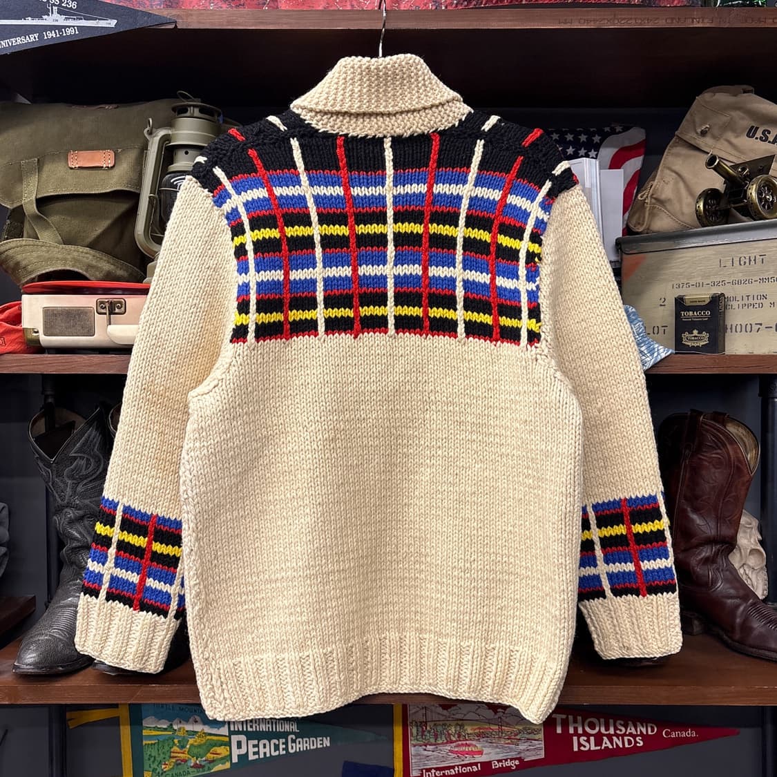 50s-70s lightning 지퍼 헤비 울 코위찬 집업 스웨터 N98 상품이미지2