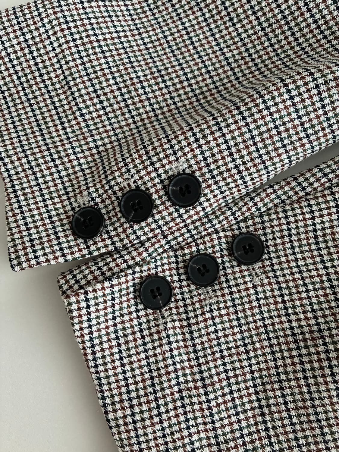 80-90-160) 스튜디오 톰보이 체크 린넨 자켓 상품이미지9