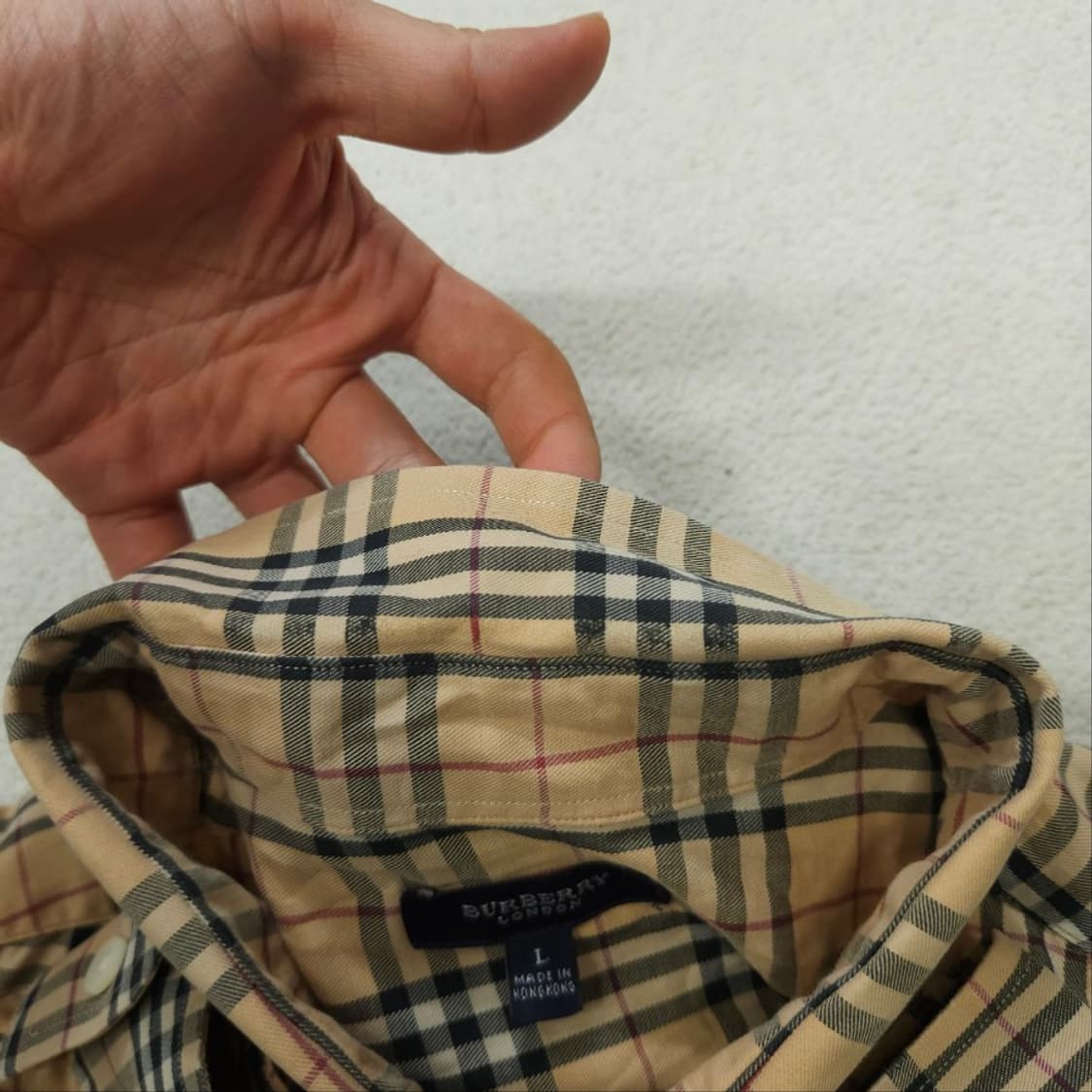 버버리 노바 체크 셔츠 L 상품이미지8