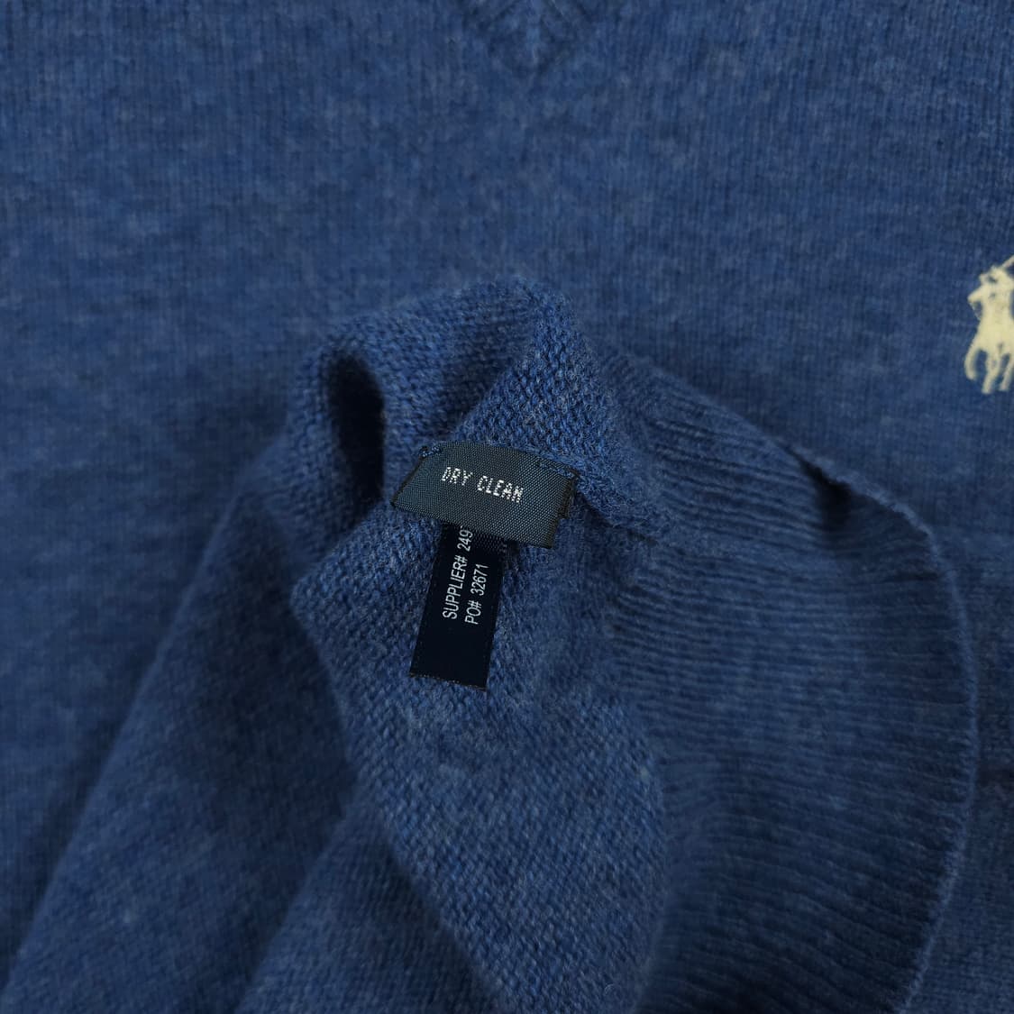 M(95)폴로 랄프로렌 램스울 니트 코발트블루 상품이미지5