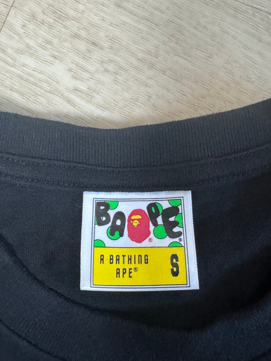 24ss 베이프 글리치 아트 컬리지 티셔츠 S 상품이미지3