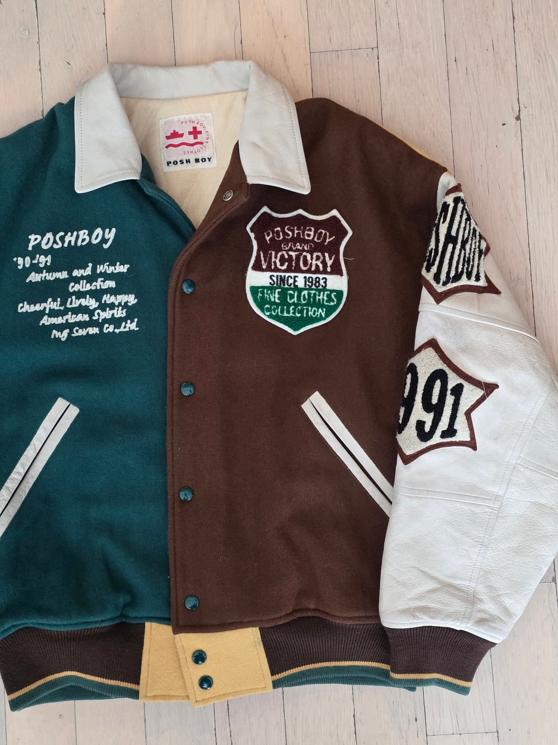 Poshboy stadium Leather jacket 상품이미지1