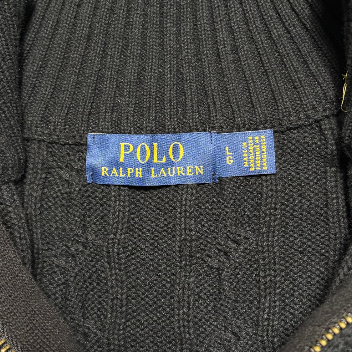 L 폴로랄프로렌 케이블 니트 반집업 상품이미지4