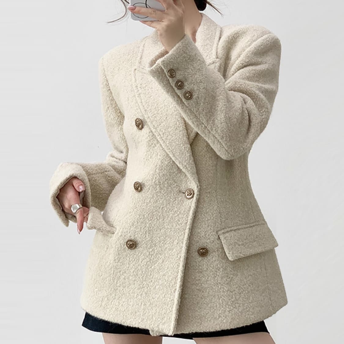 유아부미(uaboutme) 부클 아워글라스 자켓 55 상품이미지5