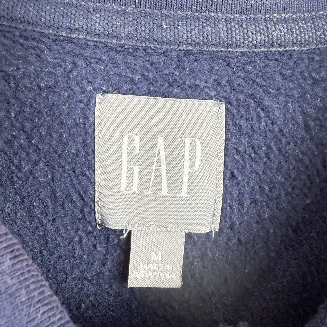 (M) GAP 반집업 카라 맨투맨 네이비 상품이미지3