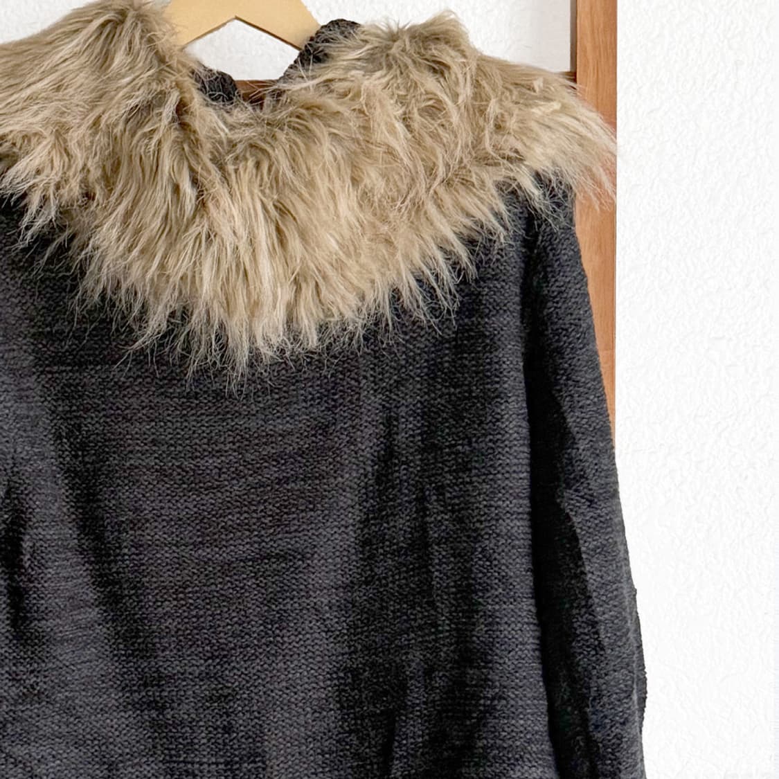 유키모리 퍼후드 케이블 가디건 상품이미지7