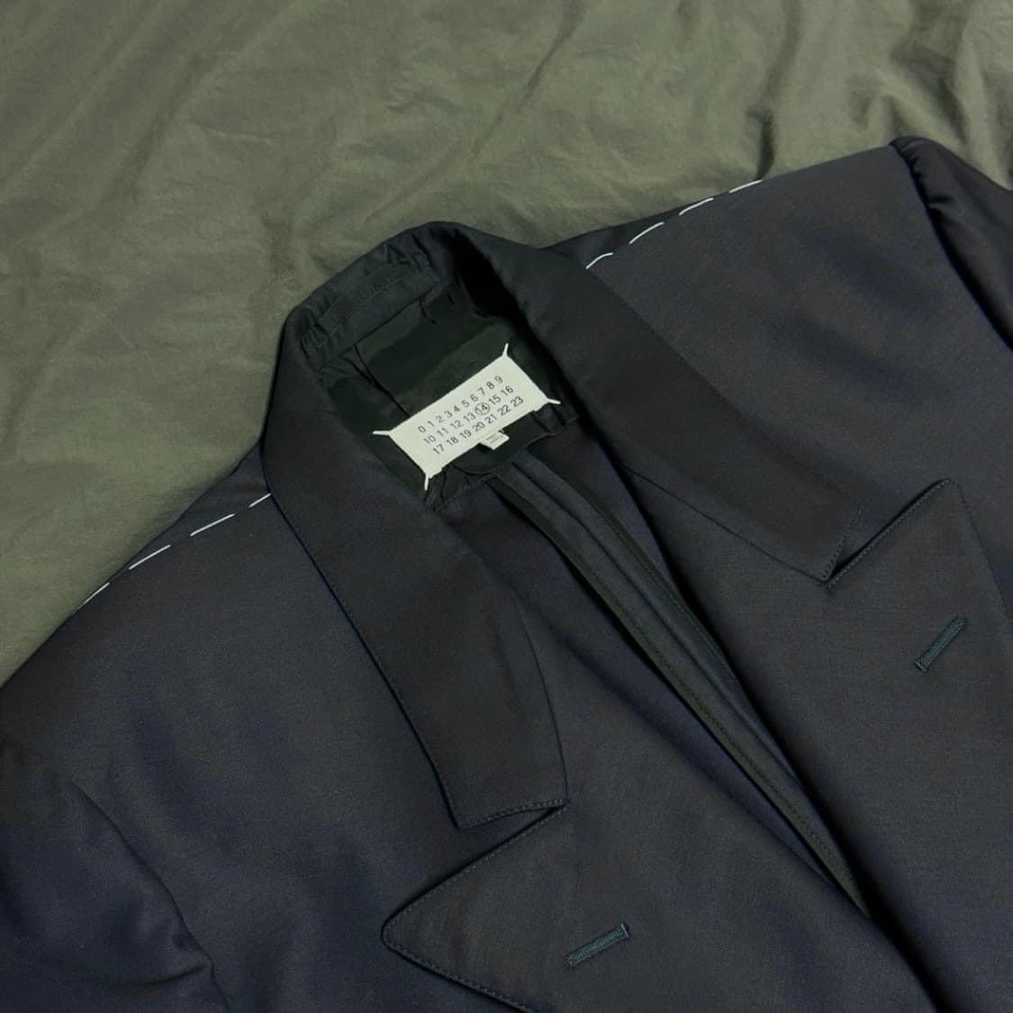 메종 마르지엘라 다크 네이비 더블 슈트 셋업 50 사이즈 상품이미지3