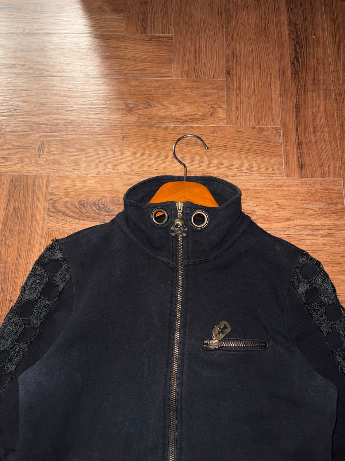 고딕펑크 딱붙핏 투웨이 집업 상품이미지5