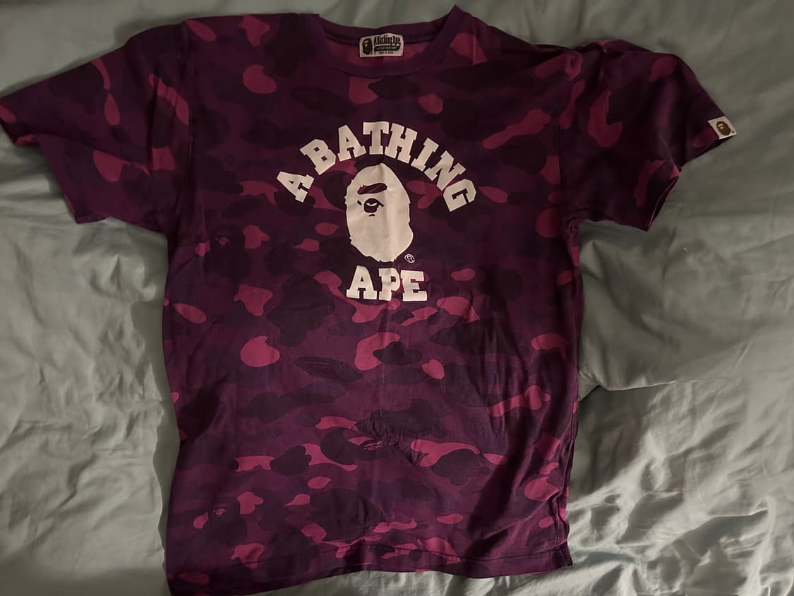 Bape Color Camo College Tee Purple 상품이미지2