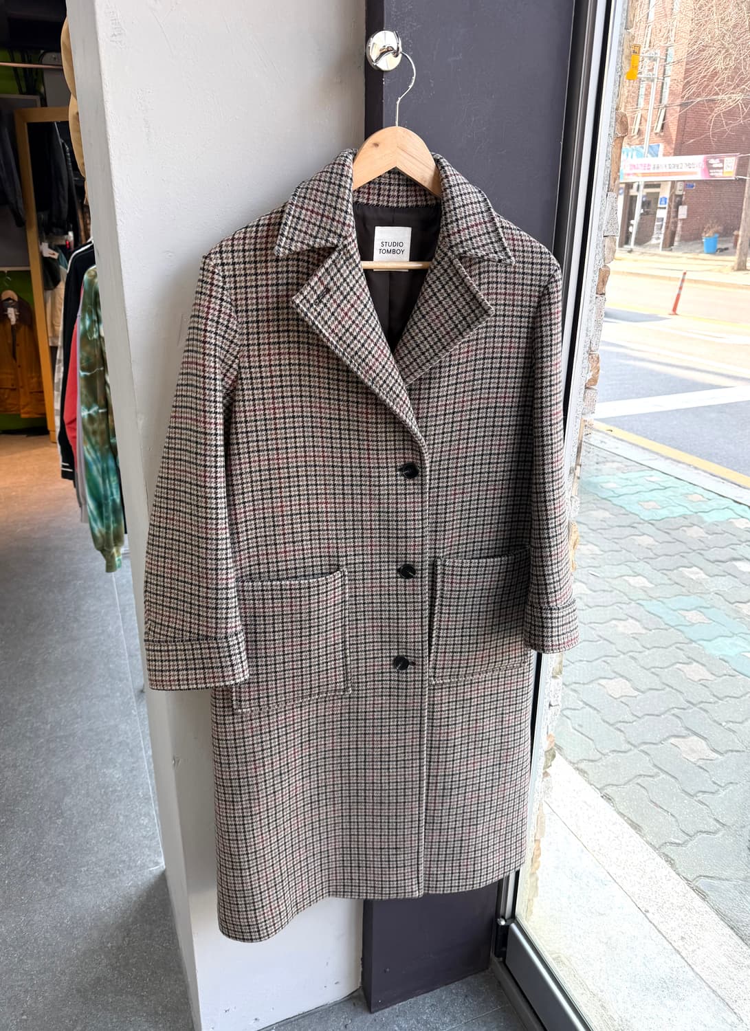 스튜디오톰보이 글랜체크 오버 코트 상품이미지2