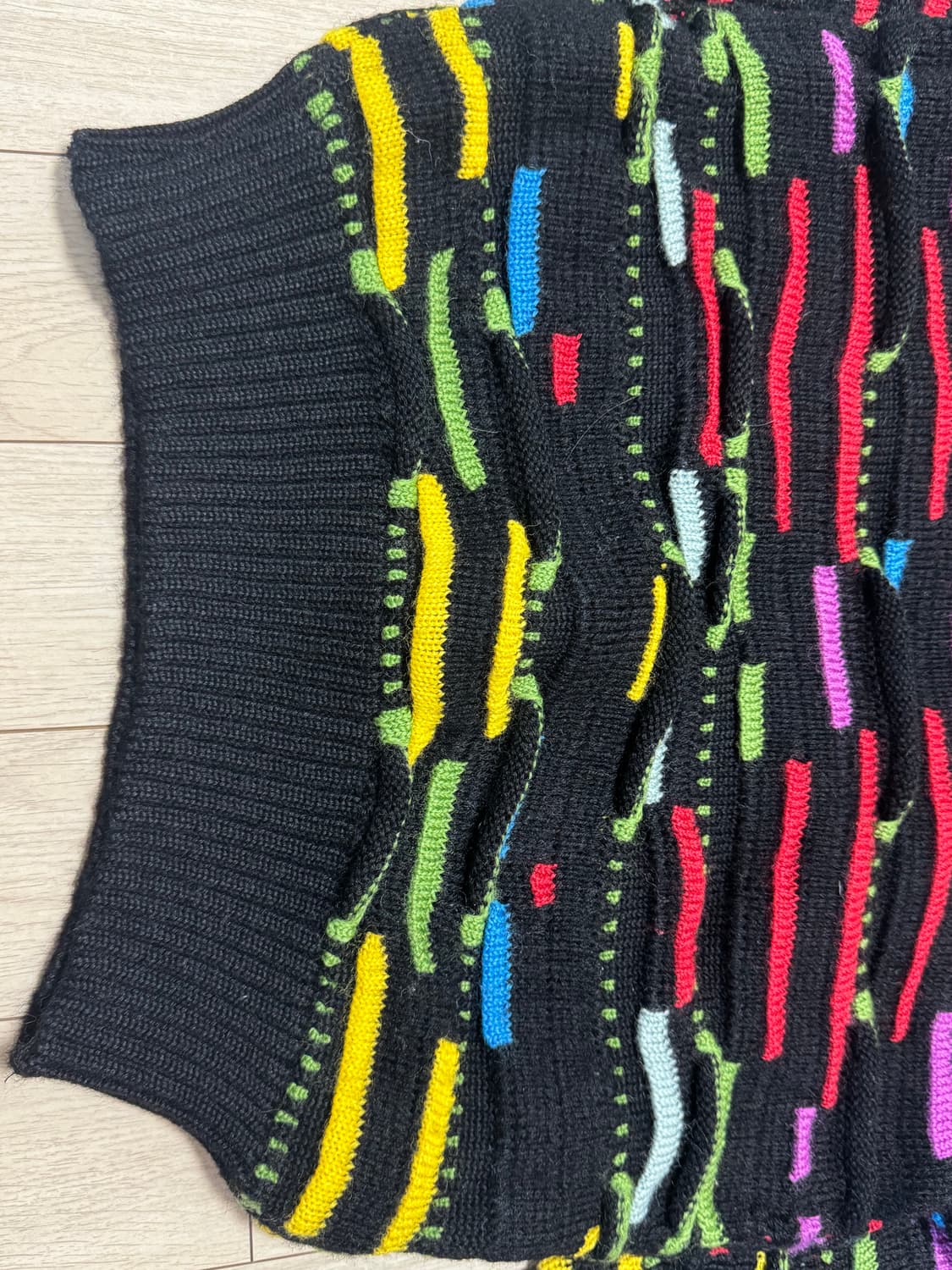 90s 울100% 3D케이블 니트 상품이미지6