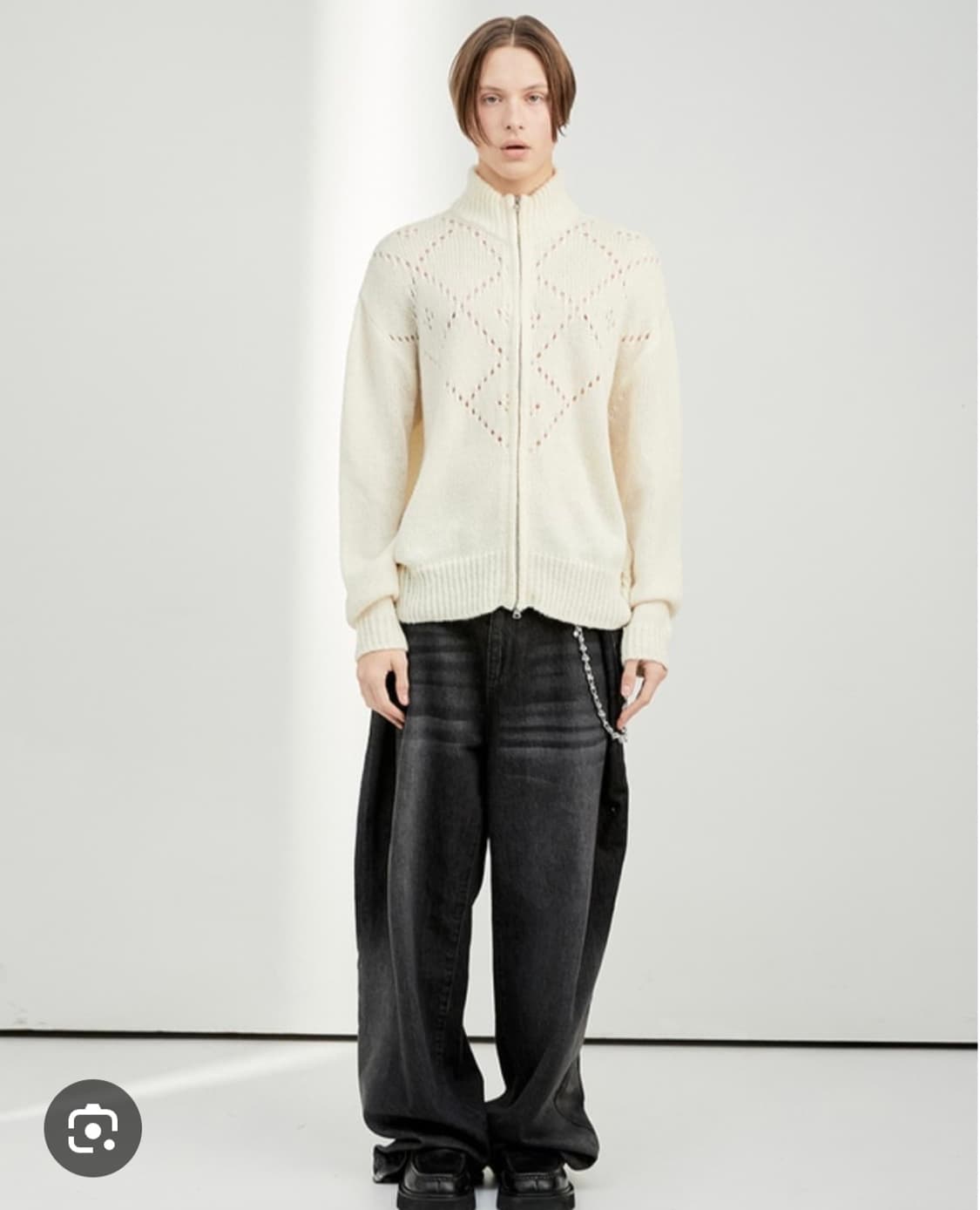 (새제품) 알렌느 하이넥 집업 니트 가디건 2사이즈 상품이미지1