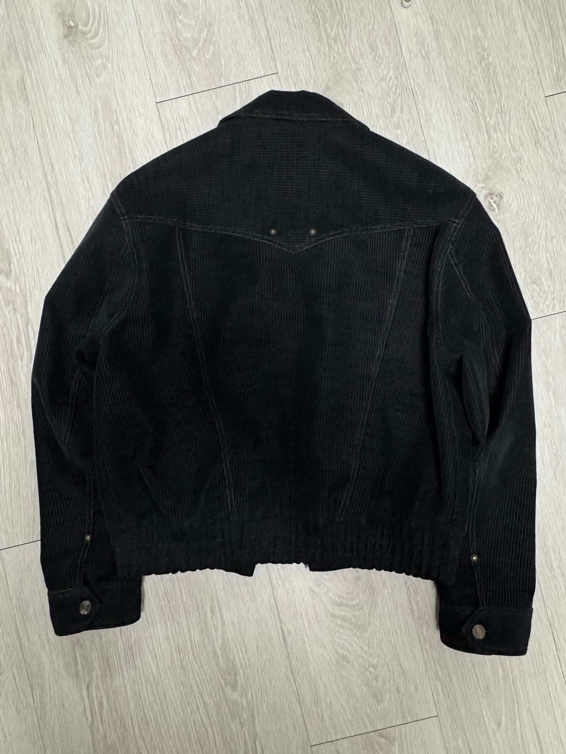 엘무드 로데오 트러커 블루종 자켓 빈티지 블랙 46 상품이미지4