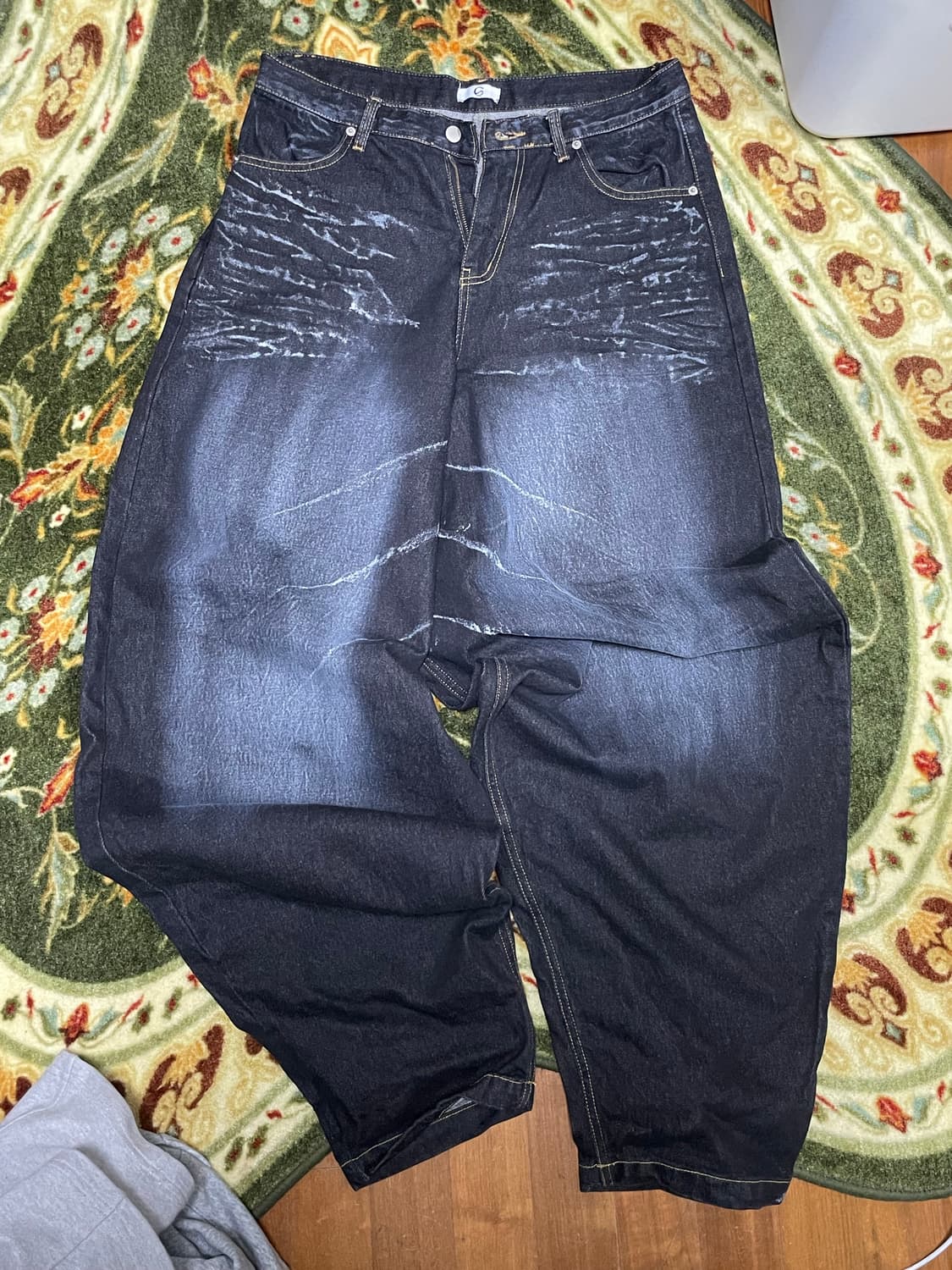 뉴치프시크 디피 dp 캣워싱 배기진 상품이미지1