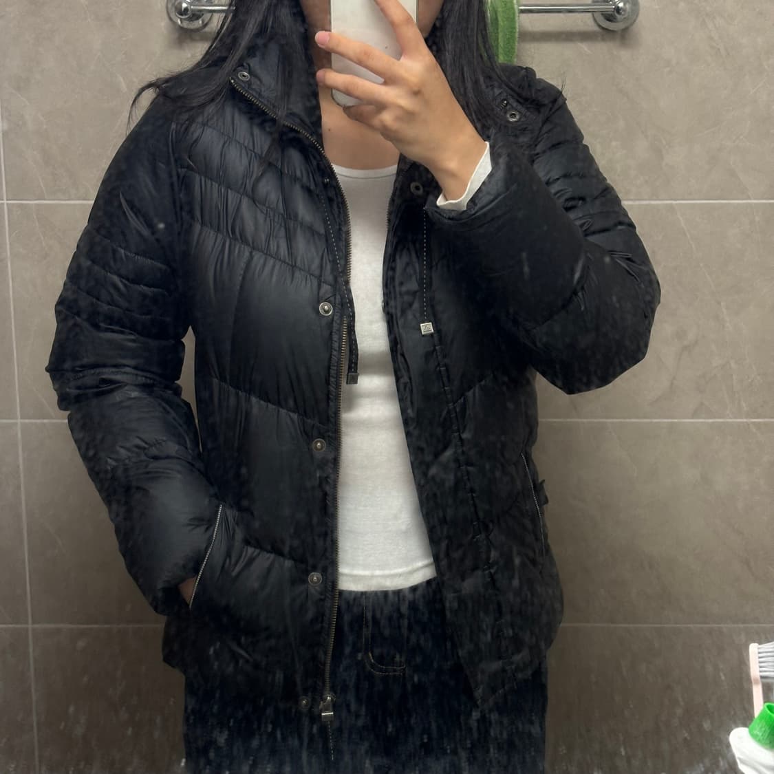 아디다스 오리털 패딩 90 (핏 엄청 예쁨) 상품이미지2