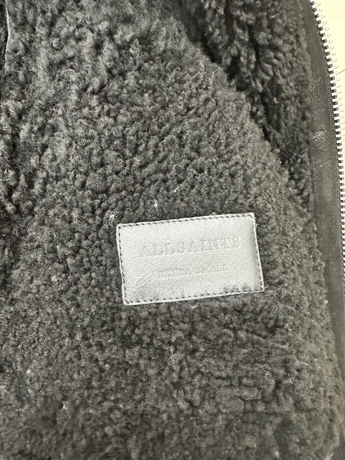 올세인츠 XS 블랙 무스탕 자켓 상품이미지2