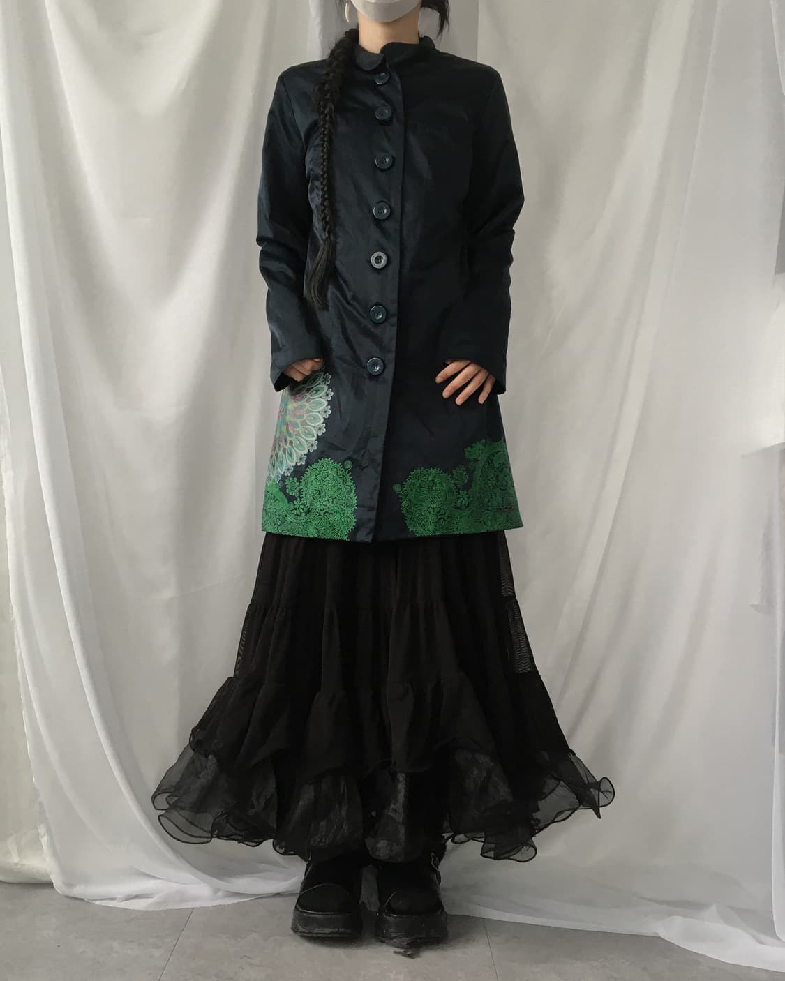 Desigual printing glossy coat 상품이미지1