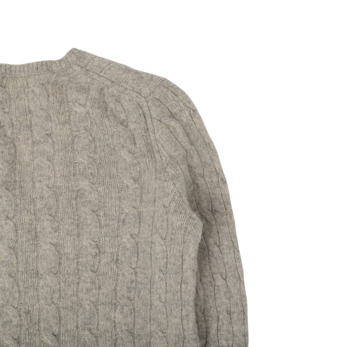 폴로 랄프로렌 그레이 울 캐시미어 케이블 브이넥 니트 상품이미지6