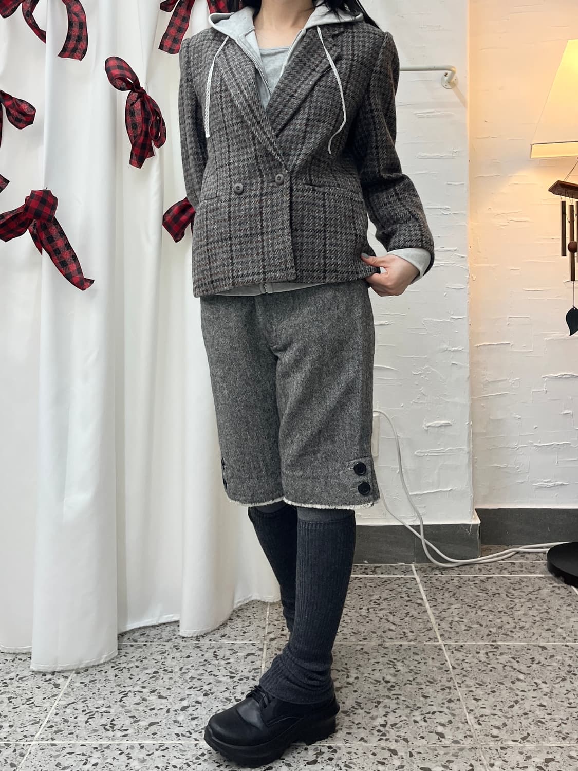 brown wool short coat 상품이미지5