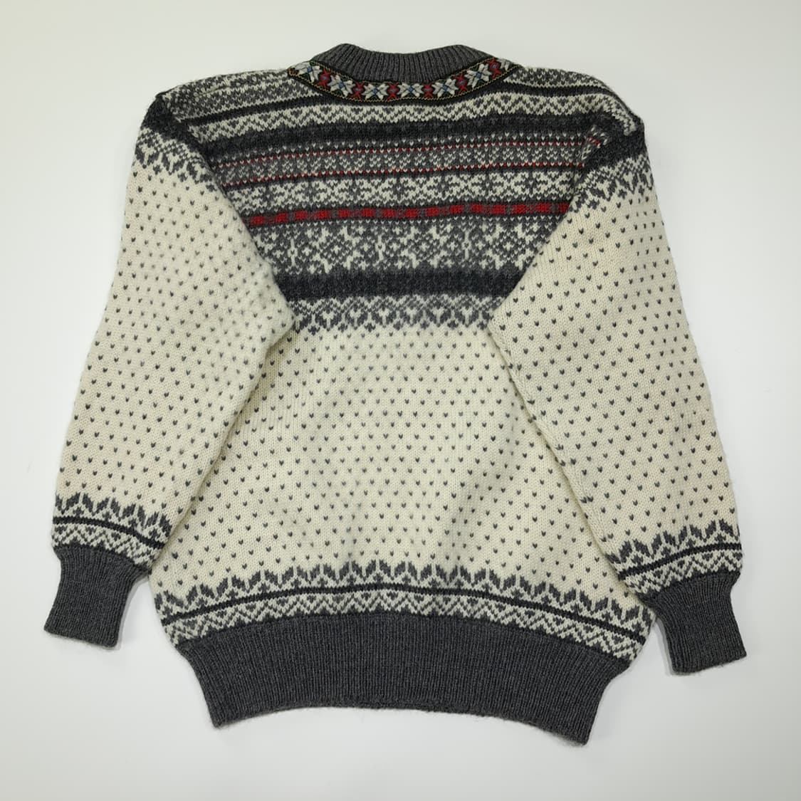CL020 노르웨어 아이슬란드 울마크 아이보리 노르딕 니트 스웨터 상품이미지5