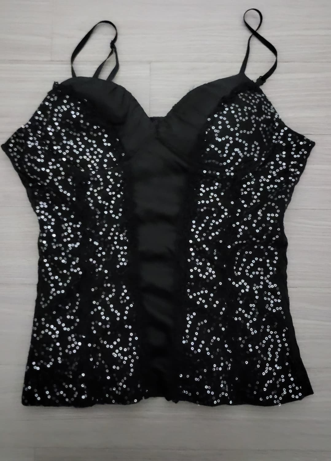 오네갸루 쿠로갸루 펑크 섹시 스팽글 나시 민소매 상품이미지1