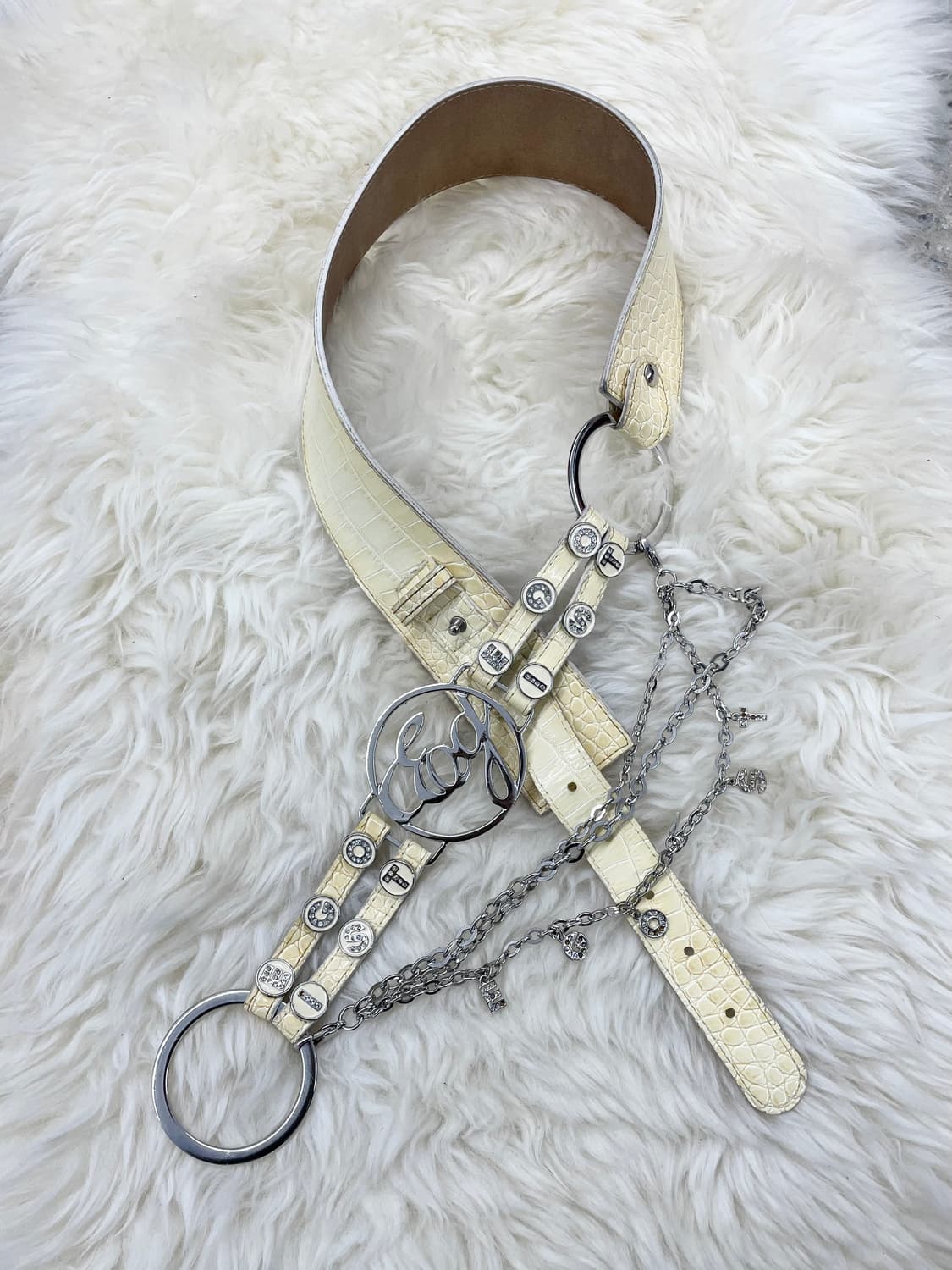 에고이스트 체인 로고 레이어드 버클 벨트*레어 상품이미지4