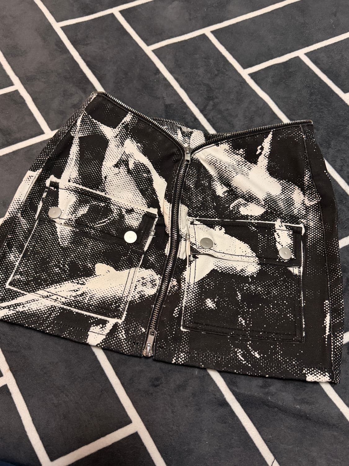 빈티지 지퍼 미니 스커트  상품이미지1