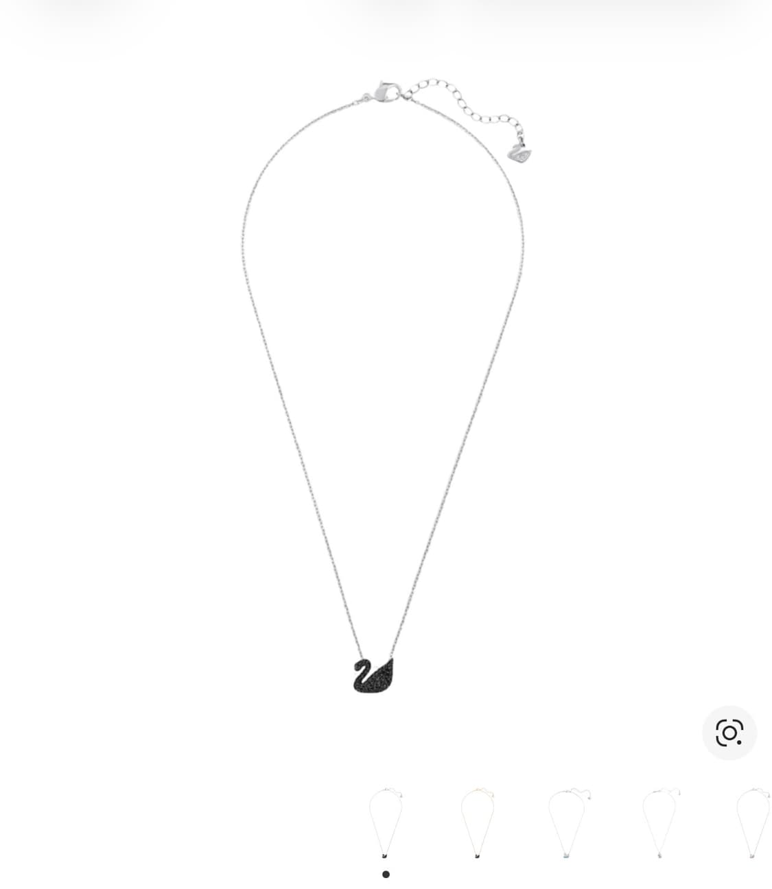 스와로브스키 목걸이 아이코닉 스완 팬던트 스몰 블랙 로듐 플래팅 상품이미지1