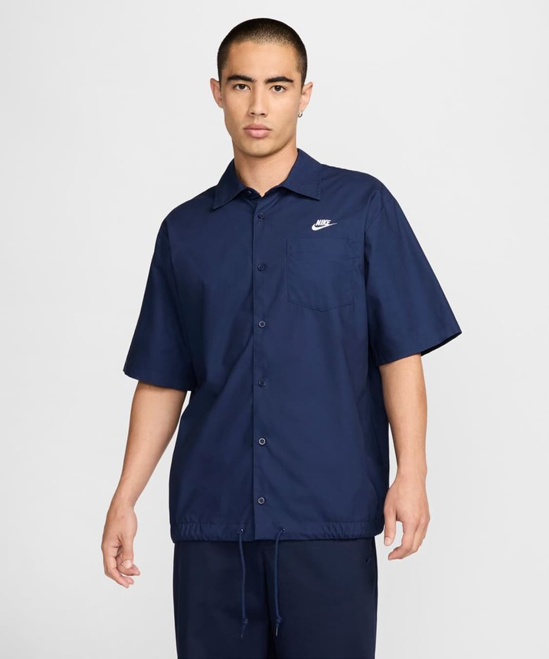 나이키 네이비 반팔 셔츠 (L) 상품이미지1