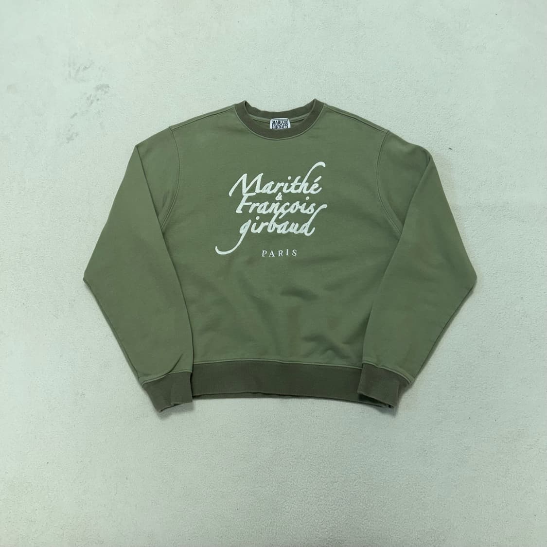 Marithe olive green sweatshirt 상품이미지4
