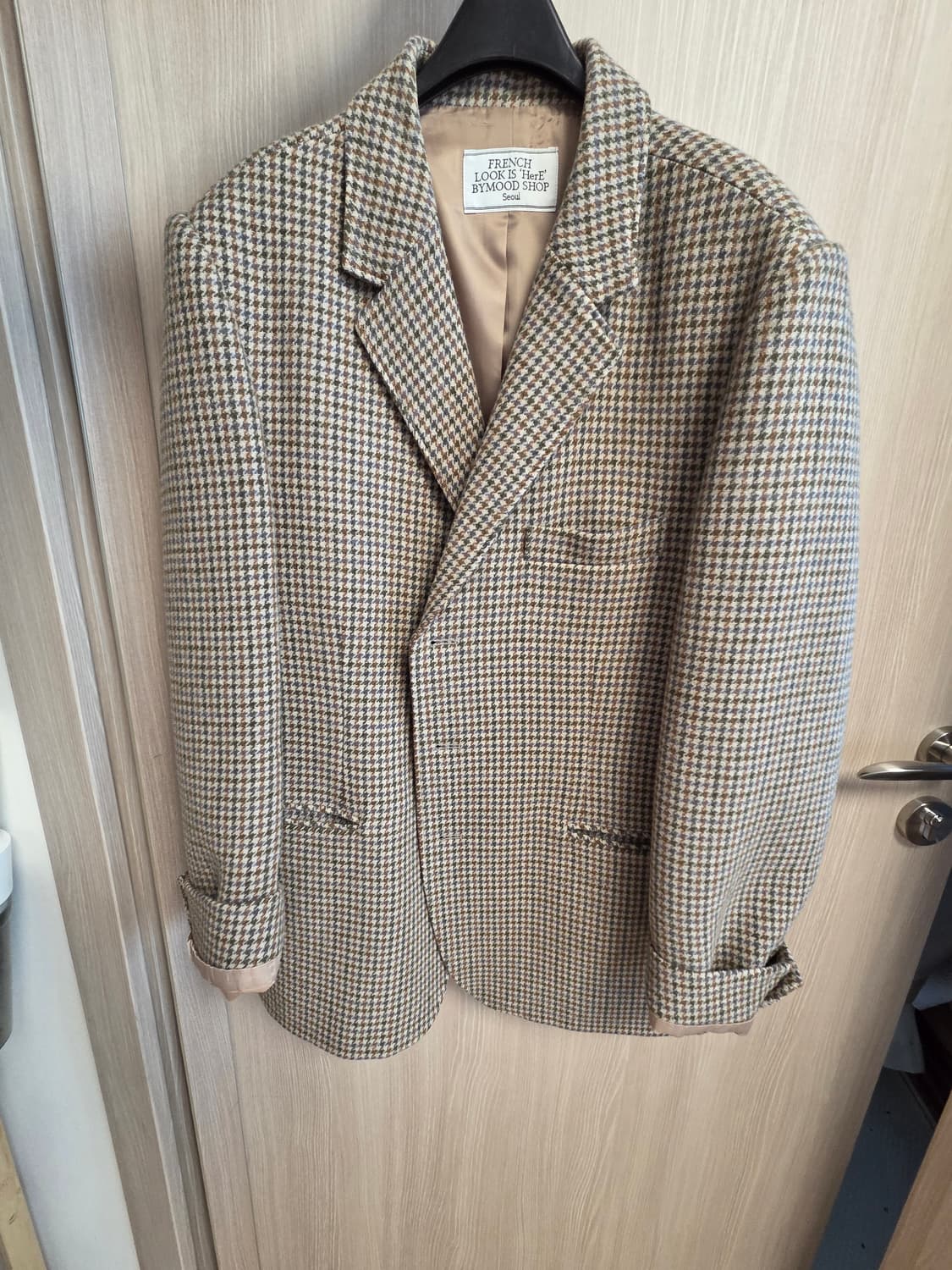 바이무드 Here 체크울자켓 상품이미지3