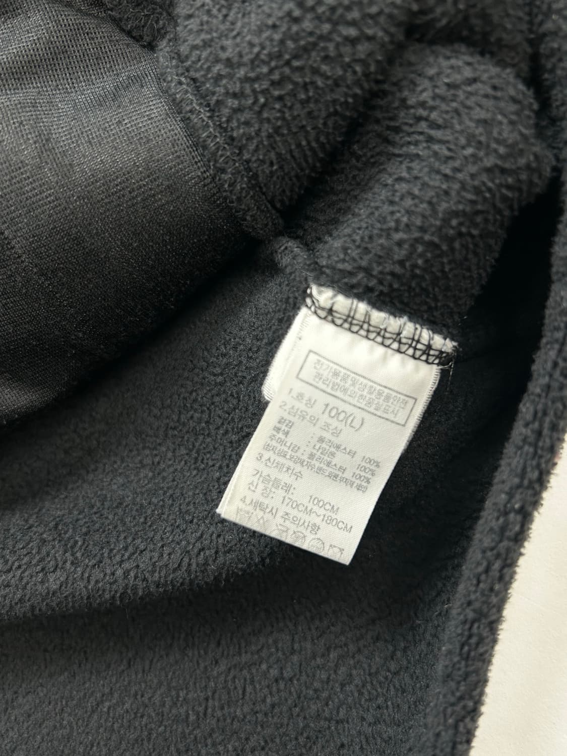 노스페이스 블랙 플리스 자켓 100 상품이미지6