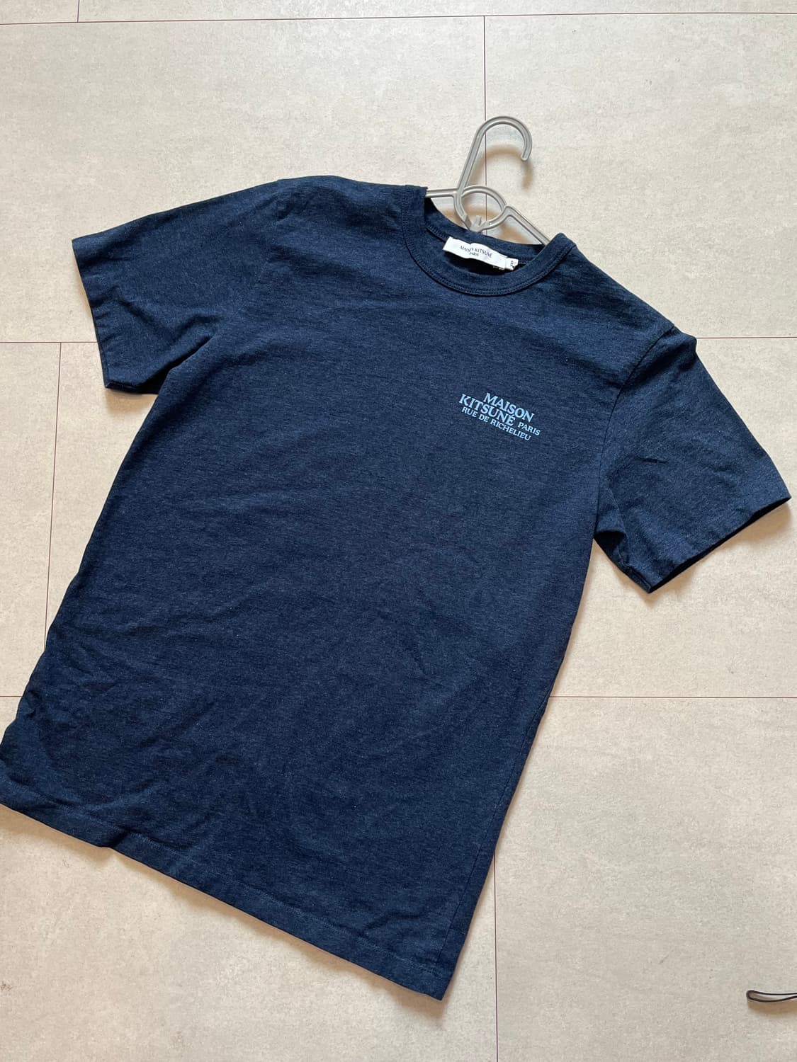 메종키츠네 로고 티셔츠 xxs 네이비 상품이미지1