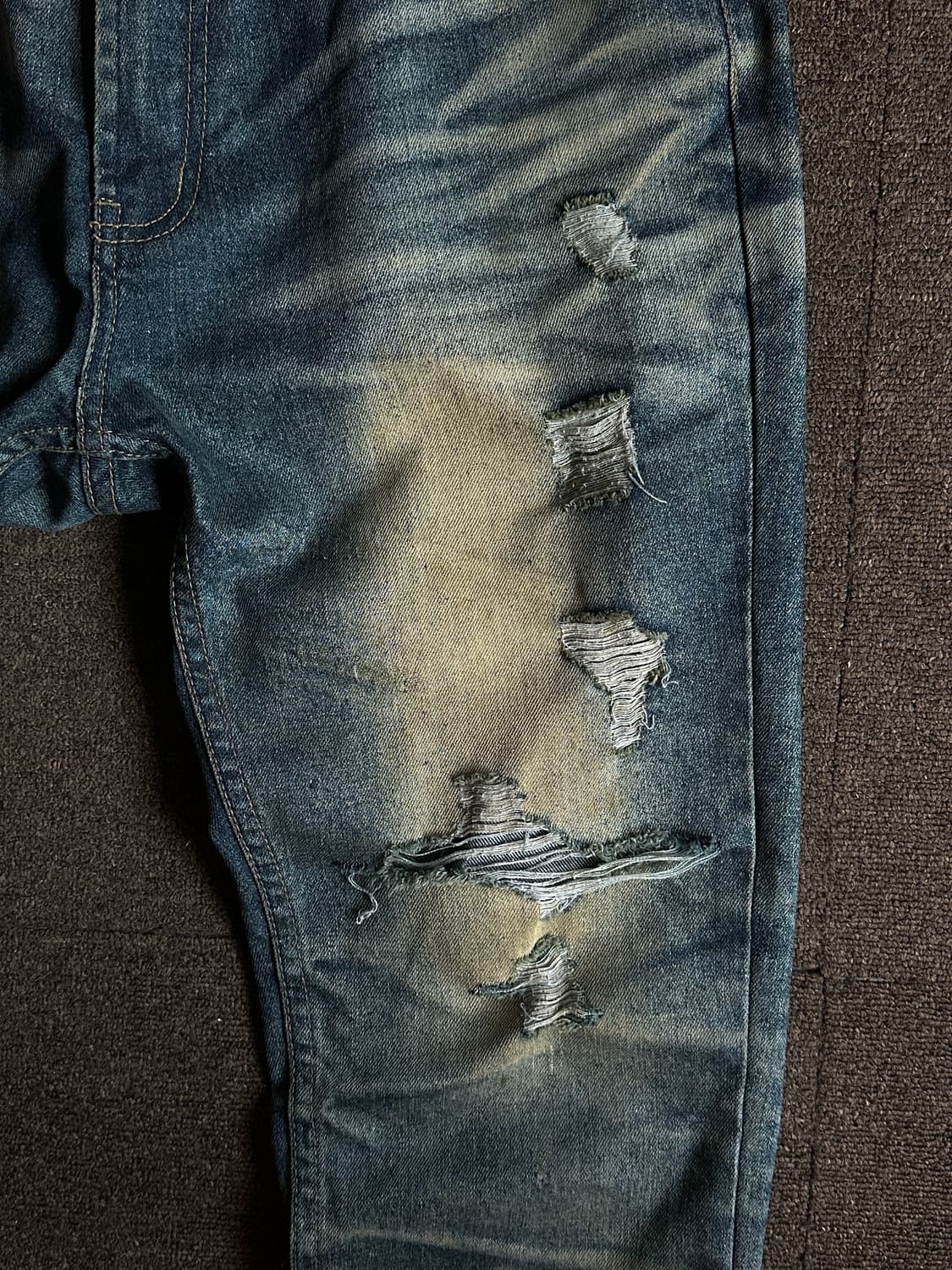 Codymaru 디스트레스 & 워시드 카프리 진 상품이미지10