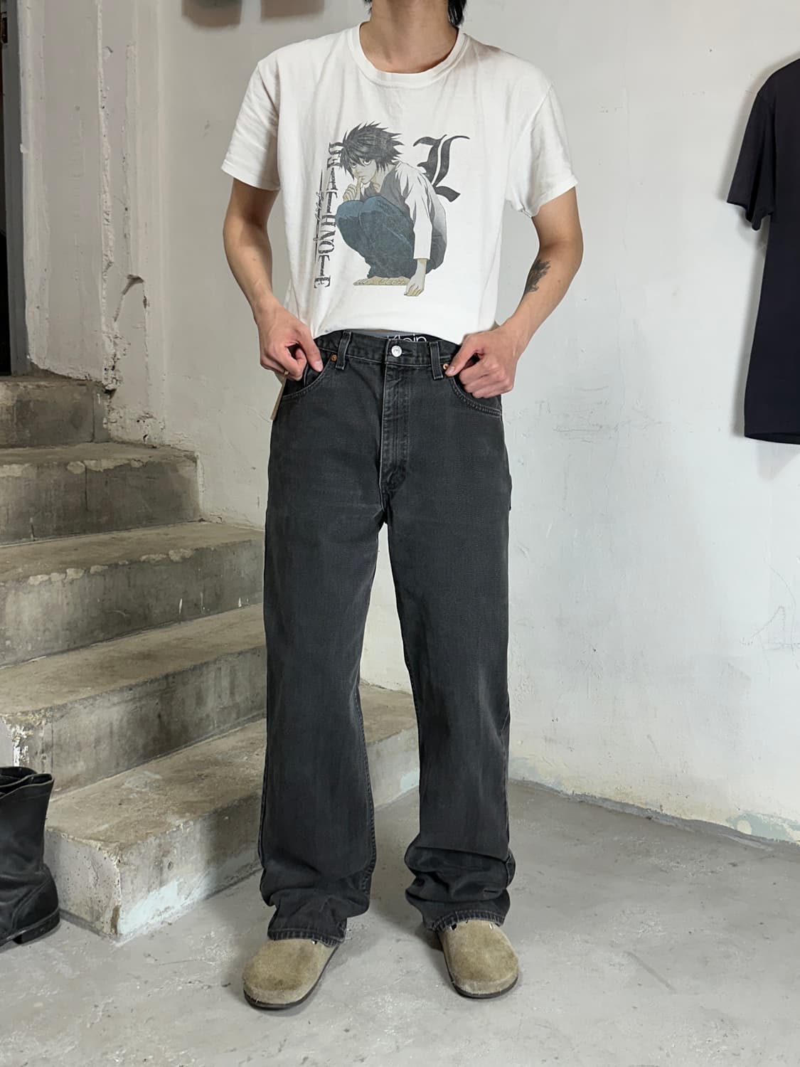 90's USA Made 빈티지 리바이스 517 블랙 부츠컷 상품이미지2