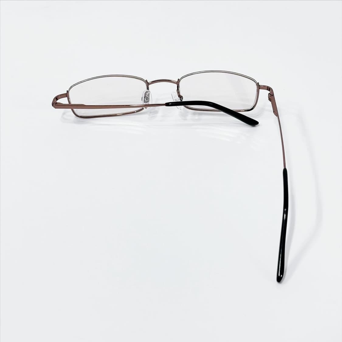 브라운 스퀘어 메탈 언더림 데드스탁 빈티지안경 상품이미지3