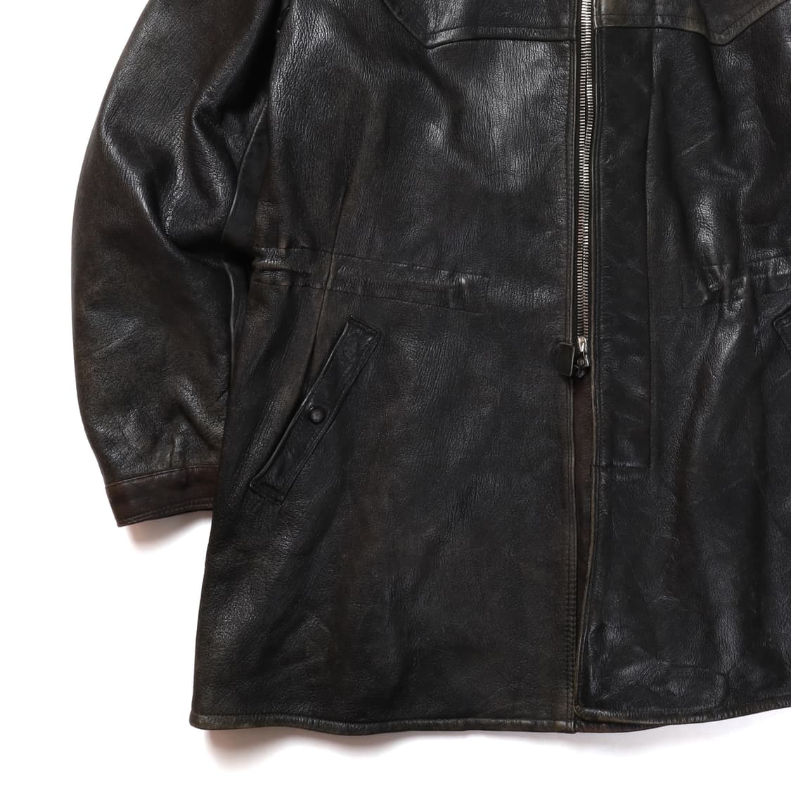 Swedish Militaly Goat Skin Leather Coat 상품이미지3