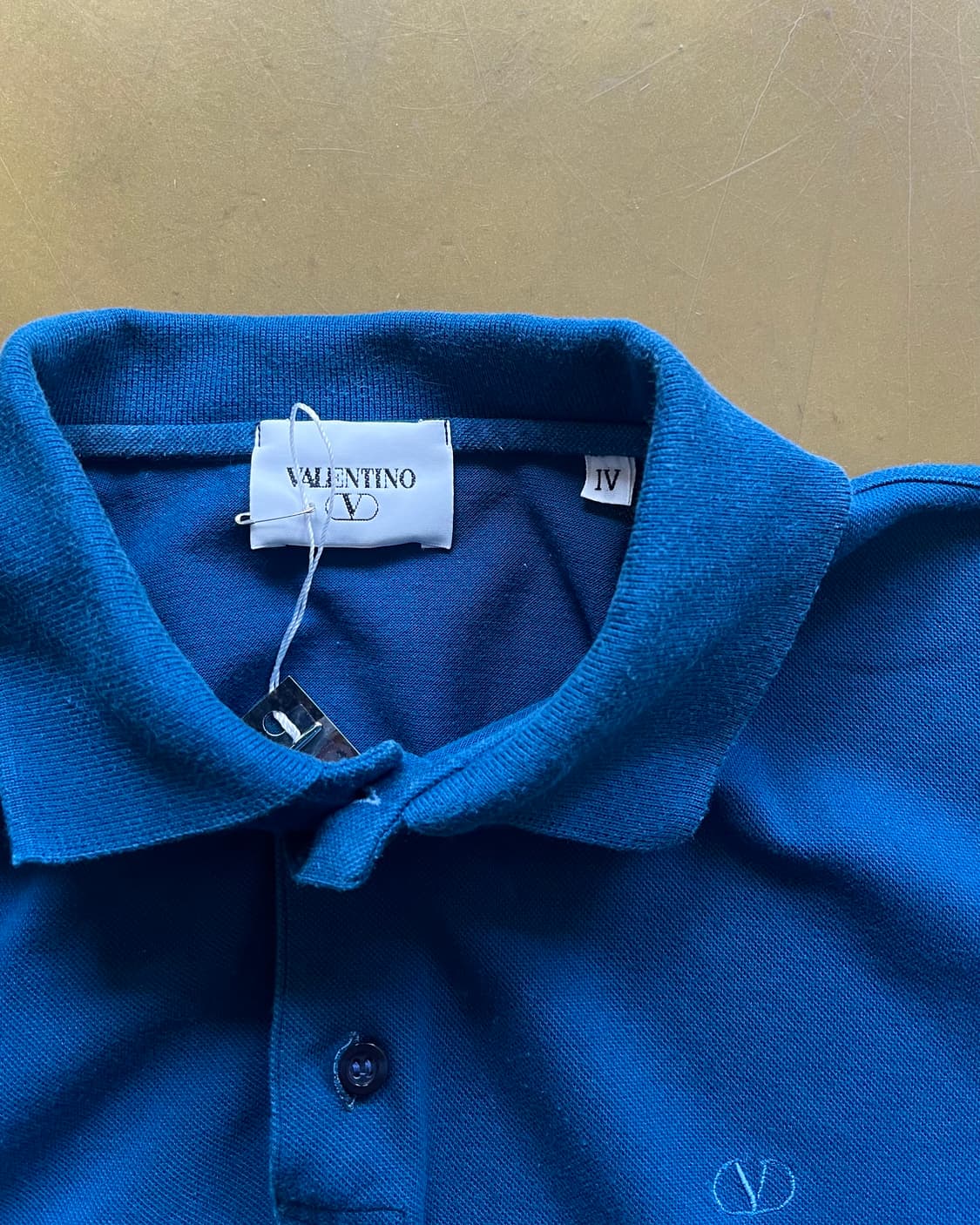 VALENTINO Italy Blue Mini Logo PK-Shirt 상품이미지4