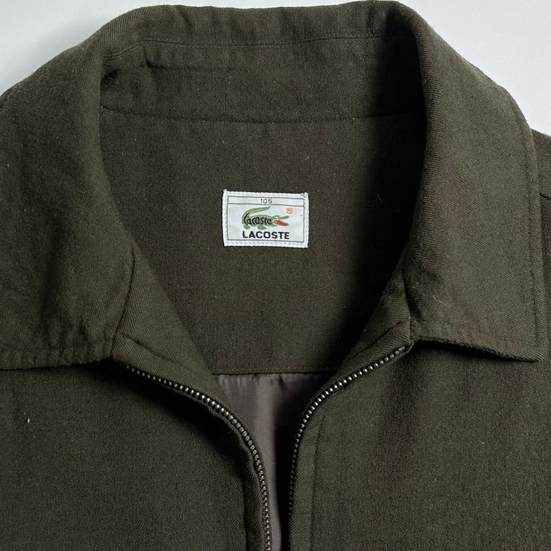 라코스테 카키 울 블루종 자켓 상품이미지4