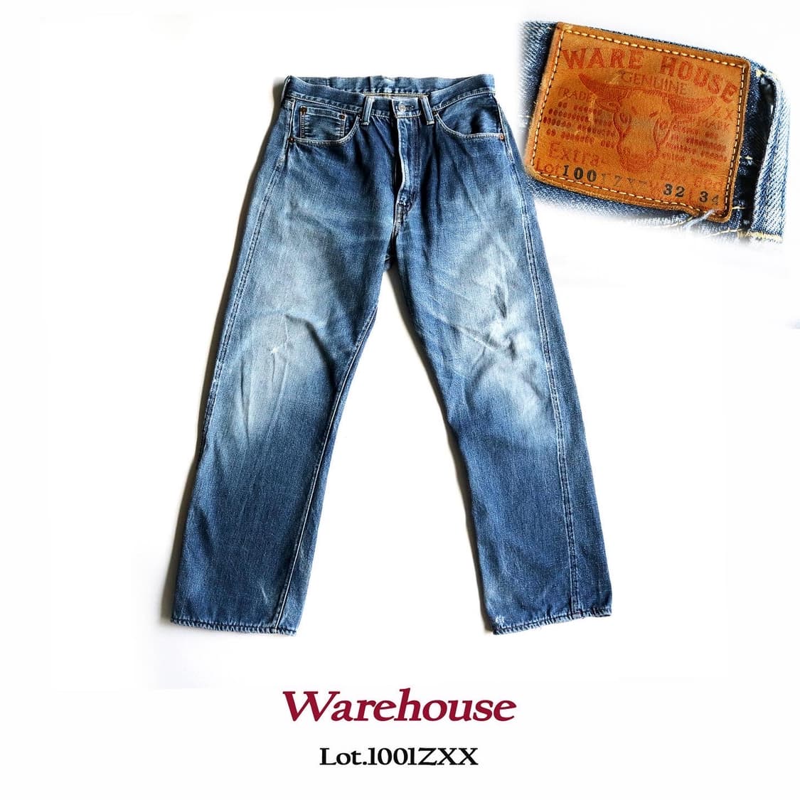 웨어하우스 1001ZXX 세컨핸드 셀비지데님팬츠 상품이미지1