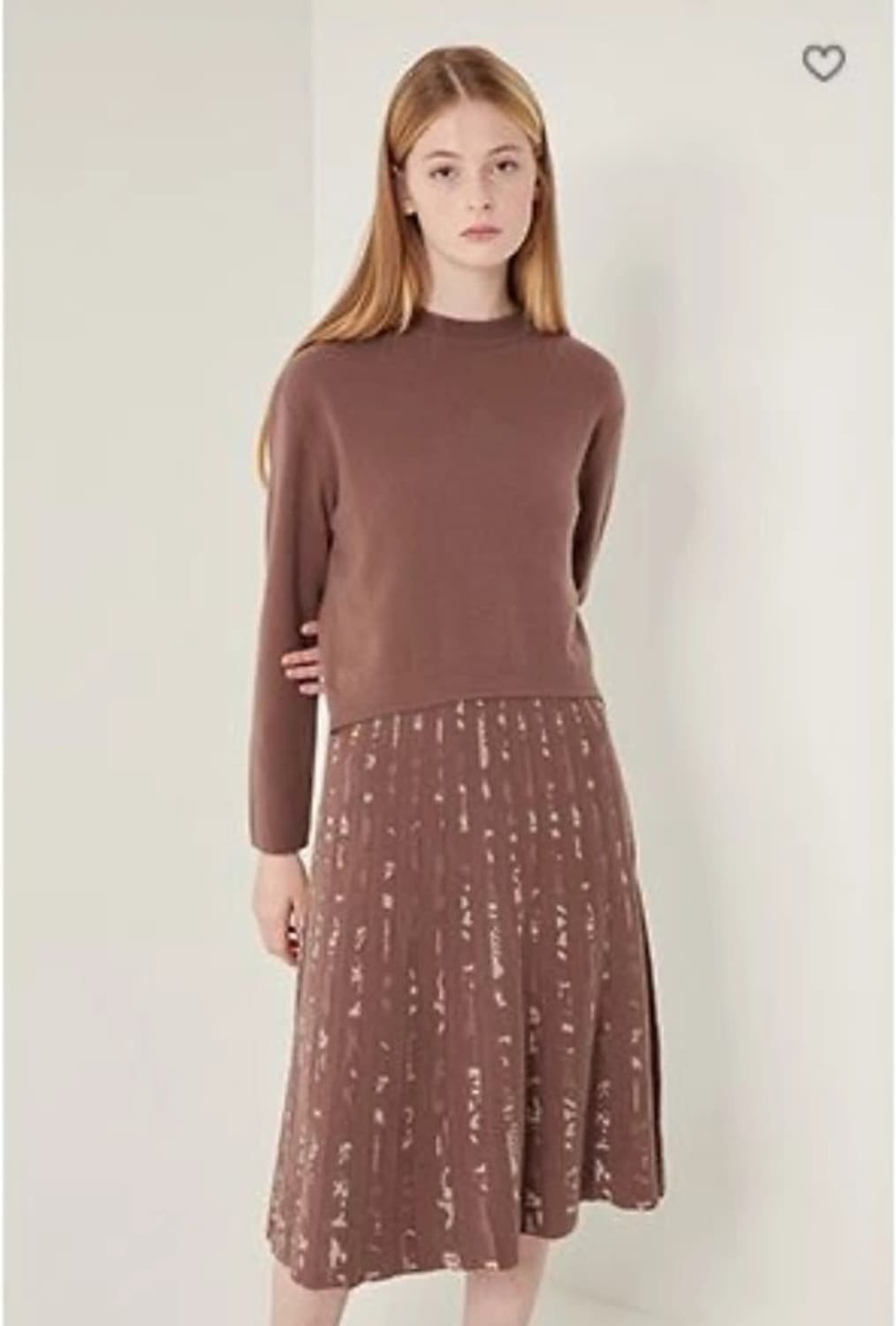 한섬 SJSJ 2021 레이어드 니트 플리츠 원피스 세트 F사이즈 상품이미지2