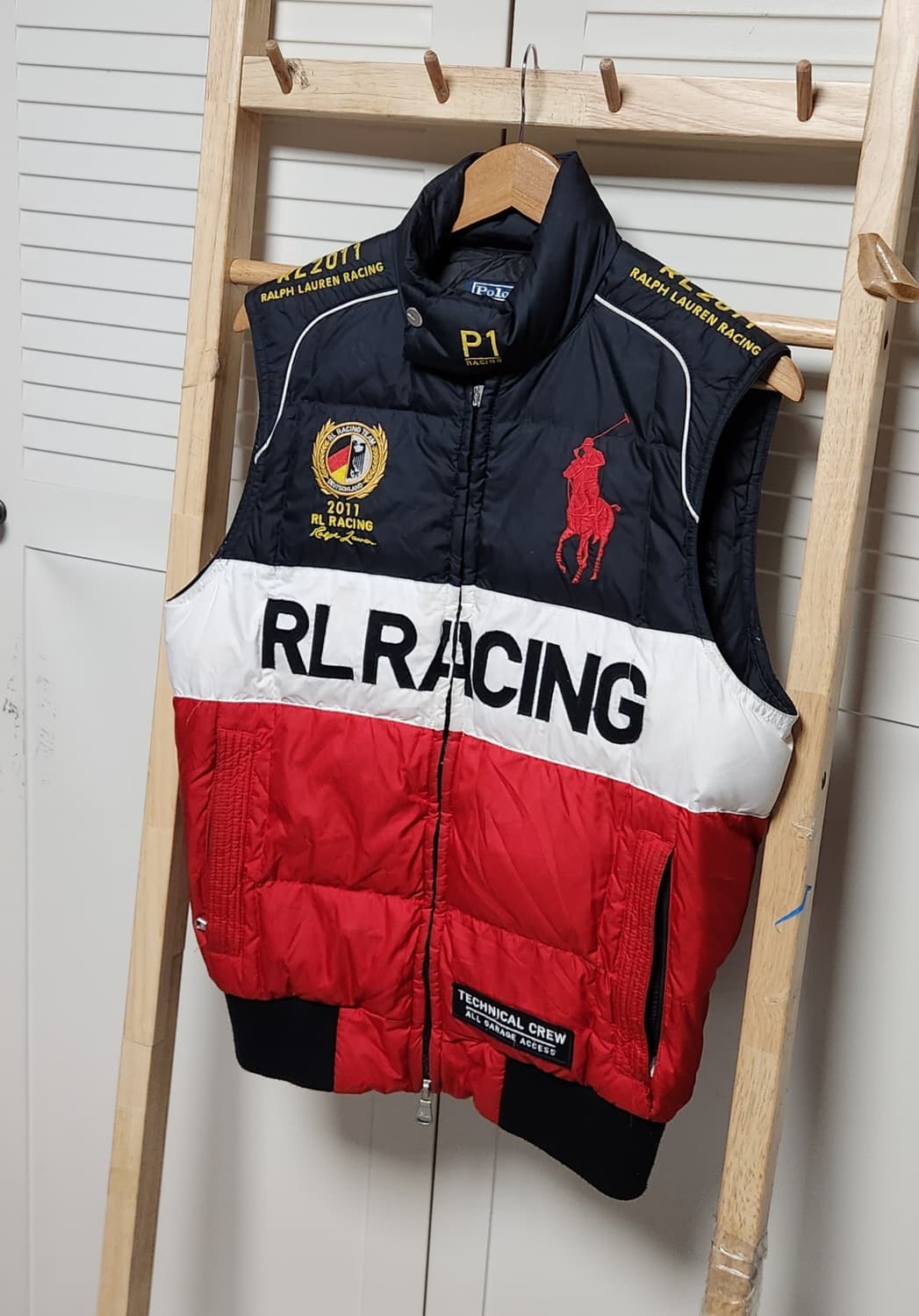 폴로 랄프로렌 독일 레이싱 투웨이 빅포니 패딩 조끼 베스트 자켓 상품이미지4