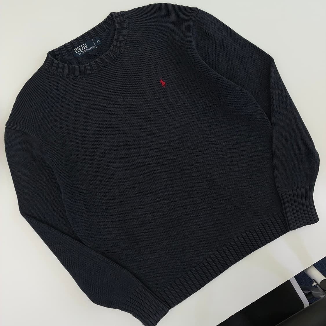 Polo 폴로 랄프로렌 딥네이비 코튼 라운드 니트 상품이미지2