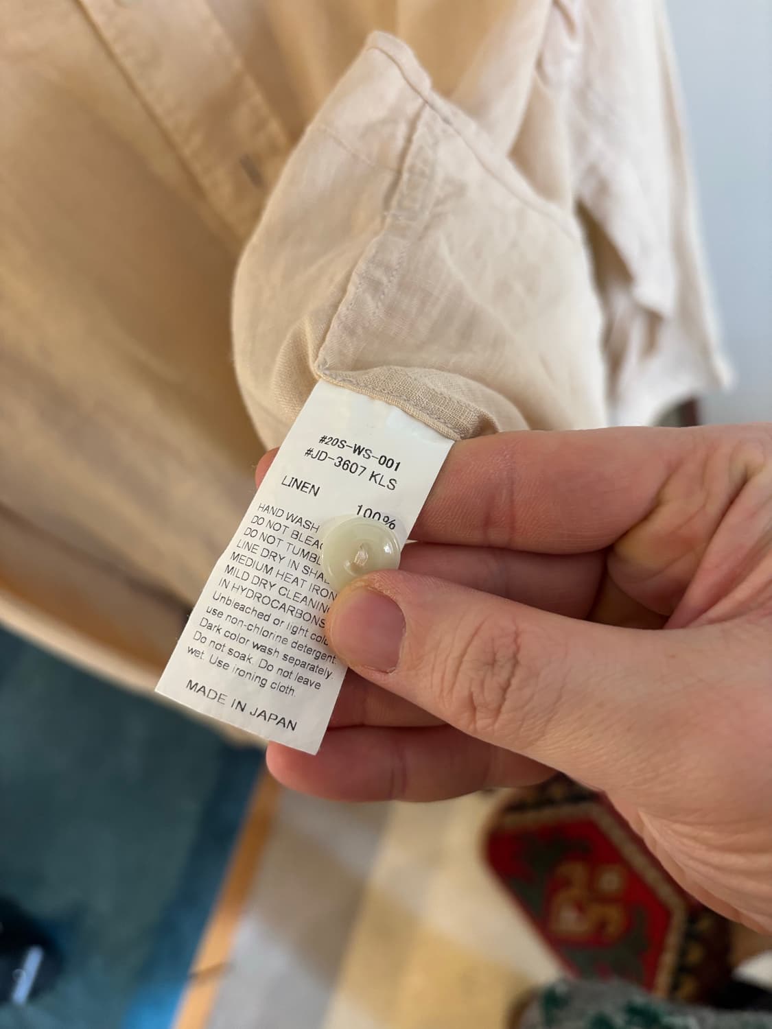 DANTON  린넨셔츠 아이보리 상품이미지5