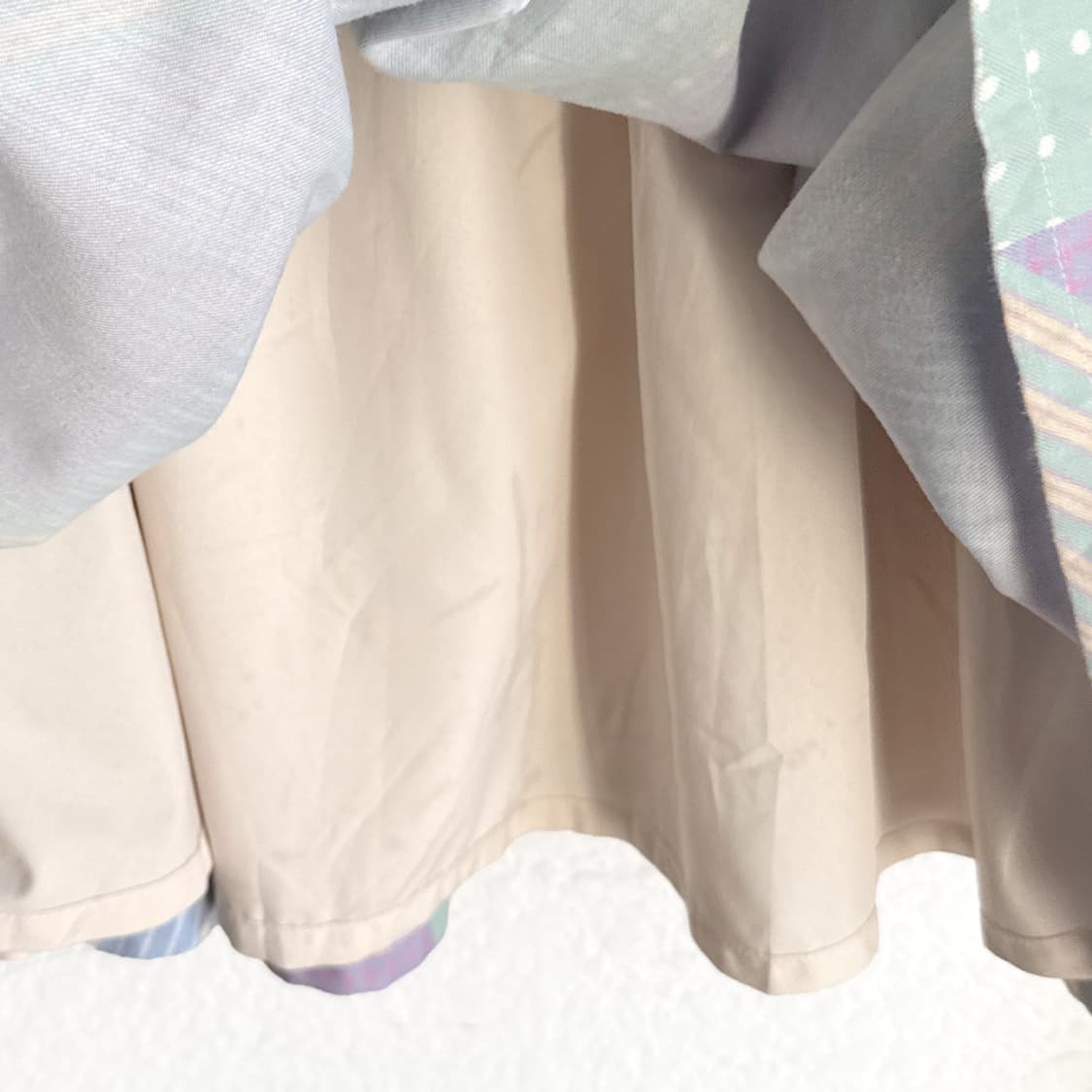 라일락 패치워크 플리츠 스커트 상품이미지4